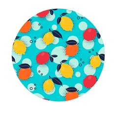 Pop Art Style Citrus Seamless Pattern Mini Round Pill Box (pack Of 3) by Pakemis