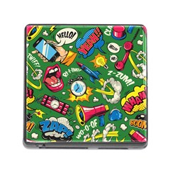 Pop Art Colorful Seamless Pattern Memory Card Reader (square 5 Slot) by Pakemis