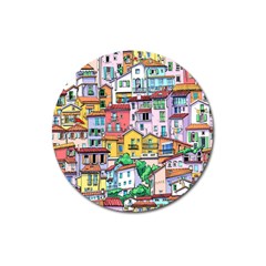 Menton Old Town France Magnet 3  (round) by Pakemis