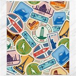 Travel Pattern Immigration Stamps Stickers With Historical Cultural Objects Travelling Visa Immigran Canvas 8  x 10  8.15 x9.66  Canvas - 1