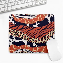 Mixed-animal-skin-print-safari-textures-mix-leopard-zebra-tiger-skins-patterns-luxury-animals-textur Large Mousepad by Pakemis