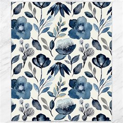 Indigo-watercolor-floral-seamless-pattern Canvas 20  X 24  by Pakemis