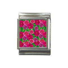 Background-cute-flowers-fuchsia-with-leaves Italian Charm (13mm) by Pakemis