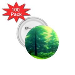 Anime Forrest Nature Fantasy Sunset Trees Woods 1 75  Buttons (100 Pack)  by Uceng