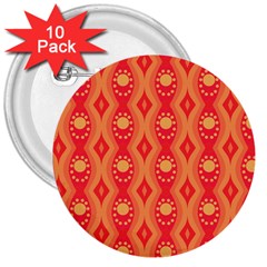 Background Pattern Texture Design Wallpaper 3  Buttons (10 Pack)  by Uceng