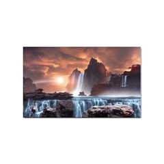 Water Waterfall Nature River Lake Planet Fantasy Sticker (rectangular) by Uceng
