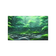 River Forest Woods Nature Rocks Japan Fantasy Sticker Rectangular (10 Pack) by Uceng