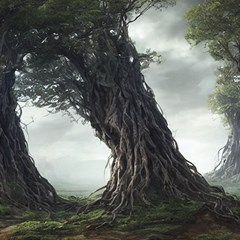 Trees Forest Woods Drawing Fantasy Dream Play Mat (square) by Uceng