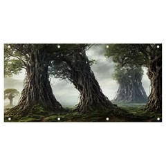 Trees Forest Woods Drawing Fantasy Dream Banner And Sign 8  X 4  by Uceng