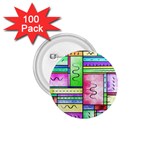 Colorful pattern 1.75  Buttons (100 pack)  Front