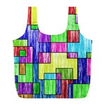 Colorful stylish design Full Print Recycle Bag (L) Front
