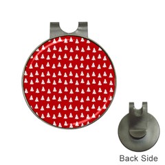 White Christmas Tree Red Hat Clips With Golf Markers by TetiBright