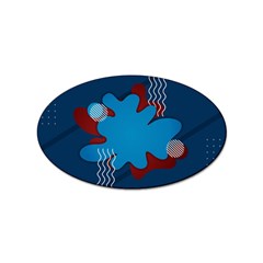 Background Abstract Design Blue Sticker Oval (100 Pack) by Ravend