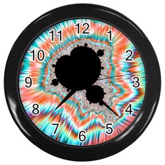 Fractal Abstract Background Wall Clock (black) by Ravend