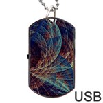 Fractal Abstract Art Dog Tag USB Flash (Two Sides) Front