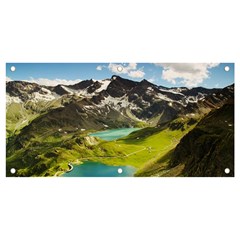 Aerial View Of Mountain And Body Of Water Banner And Sign 4  X 2  by danenraven