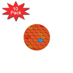 Roof Roofing Tiles  1  Mini Buttons (10 Pack)  by artworkshop