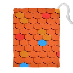 Roof Roofing Tiles  Drawstring Pouch (4xl) by artworkshop
