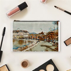 Birds And People On Lake Garda Cosmetic Bag (medium) by ConteMonfrey