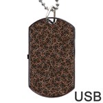 Random Abstract Geometry Motif Pattern Dog Tag USB Flash (Two Sides) Front