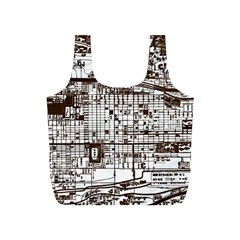 Antique Oriental Town Map  Full Print Recycle Bag (s) by ConteMonfrey