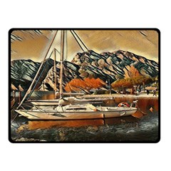 Art Boats Garda, Italy  Fleece Blanket (small) by ConteMonfrey