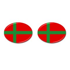 Bornholm Denmark Flag Cufflinks (oval) by tony4urban