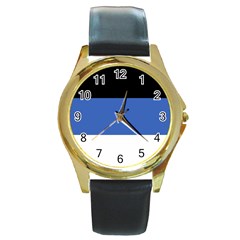 Estonia Round Gold Metal Watch by tony4urban