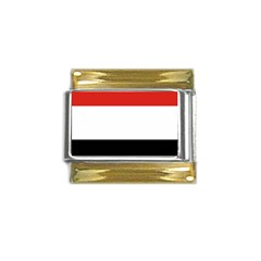 Kujawsko-pomorskie Flag Gold Trim Italian Charm (9mm) by tony4urban