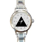 Magnitogorsk City Flag Round Italian Charm Watch Front
