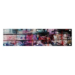 Splattered Paint On Wall Banner And Sign 4  X 1  by artworkshop