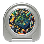 Abstract Pattern Background Travel Alarm Clock Front