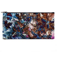 Brown Leaves Pencil Case by DinkovaArt