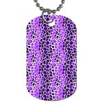 Purple Leopard  Dog Tag (Two Sides) Back