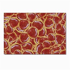 Cookies With Strawberry Jam Motif Pattern Postcards 5  X 7  (pkg Of 10) by dflcprintsclothing