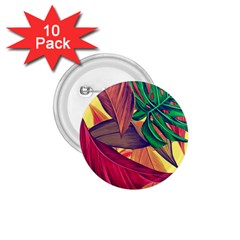 Monstera Tropical Design Beach 1 75  Buttons (10 Pack) by Jancukart