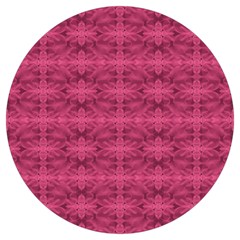 Elegant Pink Floral Geometric Pattern Round Trivet by dflcprintsclothing