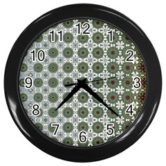 Pattern Background Abstract Wall Clock (black) by Ravend
