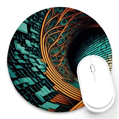 Big Data Abstract Abstract Background Backgrounds Round Mousepad by Pakemis