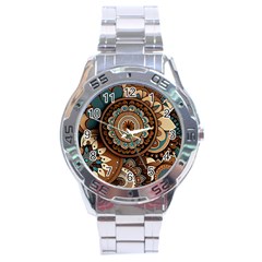 Bohemian Flair In Blue And Earthtones Stainless Steel Analogue Watch by HWDesign