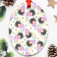 Pattern Pastel Drawing Art Ornament (oval) by Uceng