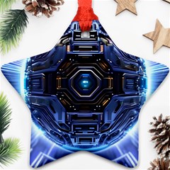 Ai Generated Digital Technology Computer Internet Star Ornament (two Sides) by Ravend