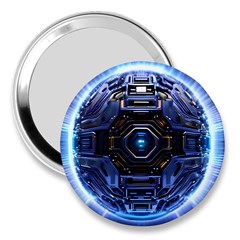 Ai Generated Digital Technology Computer Internet 3  Handbag Mirrors by Ravend