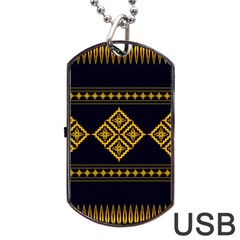 Abstract Antique Architecture Art Artistic Artwork Dog Tag Usb Flash (one Side) by Ravend