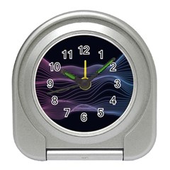 Abstract Wave Digital Design Space Energy Fractal Travel Alarm Clock by Ravend