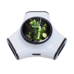 Ai Generated Drink Spinach Smooth Apple Ginger 3-port Usb Hub by danenraven
