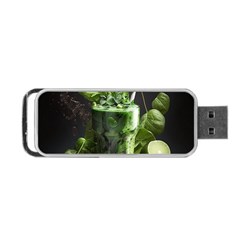 Ai Generated Drink Spinach Smooth Apple Ginger Portable Usb Flash (two Sides) by danenraven