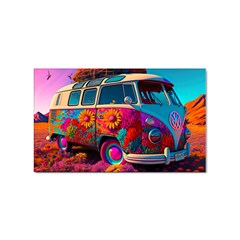 Ai Generated Beetle Volkswagen Bug Car Bus Sticker Rectangular (100 Pack) by danenraven