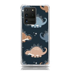 Dino Art Pattern Design Wallpaper Background Samsung Galaxy S20 Ultra 6 9 Inch Tpu Uv Case by Ravend