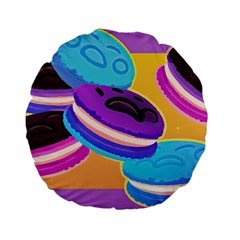 Cookies Chocolate Cookies Sweets Snacks Baked Goods Food Standard 15  Premium Flano Round Cushions by Ravend